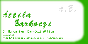attila barkoczi business card