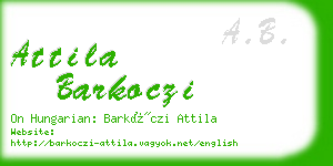 attila barkoczi business card